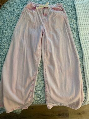 GAP Light Pink Wide Leg Cotton Pants